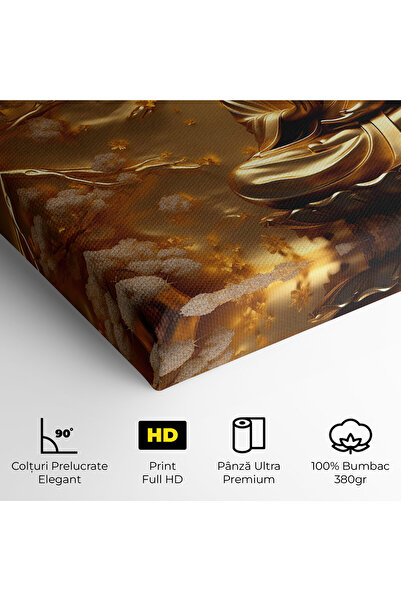 Arthub Tablou Canvas, Dormitor Si Living, Moderne, Strong Gold Buddha
