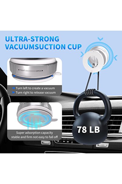 Generic Magsafe Car Phone Holder [4200gf Magnetic] - 360° Adjustable Strong Magnetic Vehicle Phone Mount