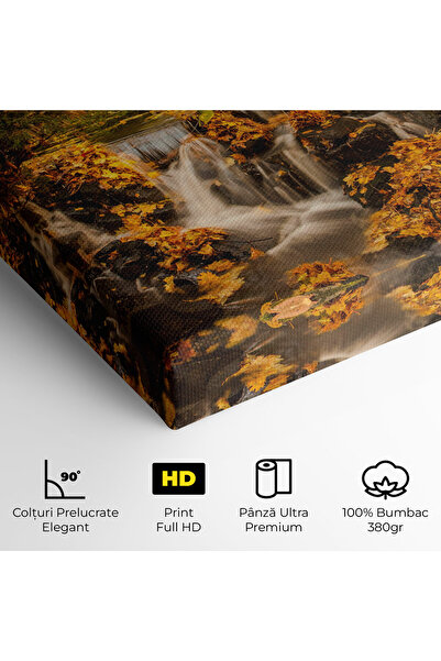 Arthub Canvas Painting, Bedroom And Living Room, Landscapes, Autumn Pretty Waterfall