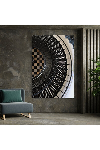 Arthub Canvas Painting, Bedroom And Living Room, Abstract, Beautiful Black Stairs
