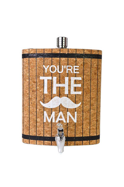 SAFECARE Metal Bottle-Shaped Container with “You’re The Man” Message, 3.8 Liters