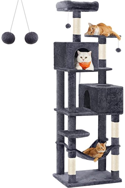 Selgot Cat Playset, Size 48 x 40 x 155 cm, 6 Levels, Gray