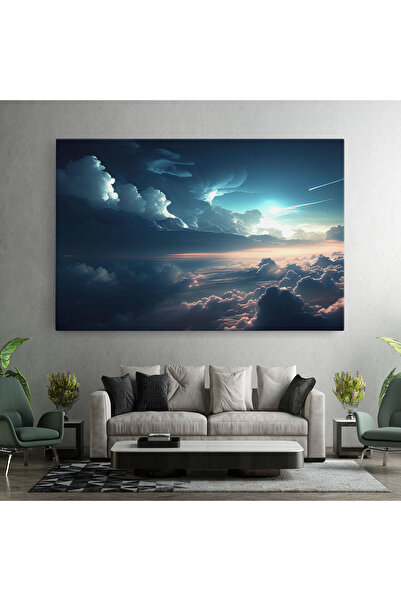 Arthub Canvas Painting, Bedroom And Living Room, Landscapes, Dark Clouds