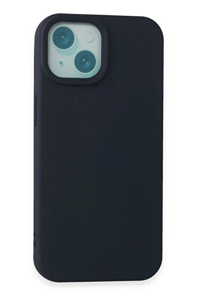 UStores iPhone 15 Plus Case Nano Velvet Silicone Inside - Navy Blue-(5796) - Ufukaal5246-4855
