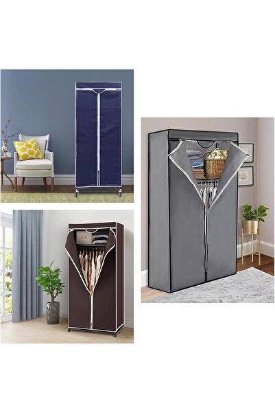 fitto منظم خزانة ملابس من قماش غير منسوج قابل للتهوية مع سحاب وإطار معدني، أز...