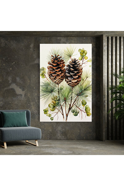 Arthub Canvas Painting, Bedroom And Living Room, Landscapes, Brown Cones