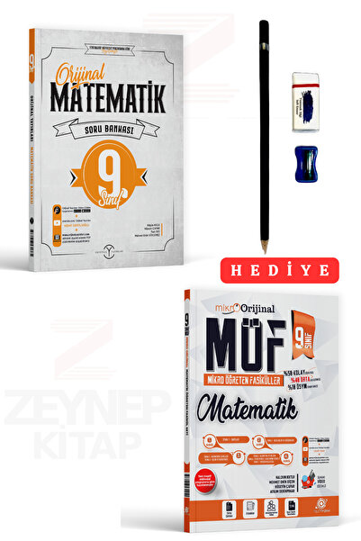 Orijinal Yayınları 9.Sınıf Matematik Soru Bankası ve Mikro Öğreten Fasikül Se...