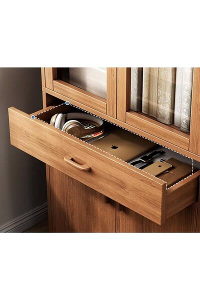 KEKE Multi-Layer Storage Bookshelf Rack Stylish Living Room Home Storage & Display Cabinet
