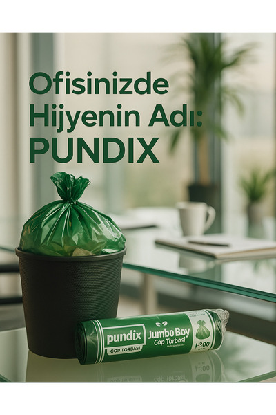 Pundix J300 Çöp Poşeti 80x110 cm Siyah Kalın 10’lu Rulo (1 Koli – 20 Rulo) | Geniş Hacimli Çöp Torbası