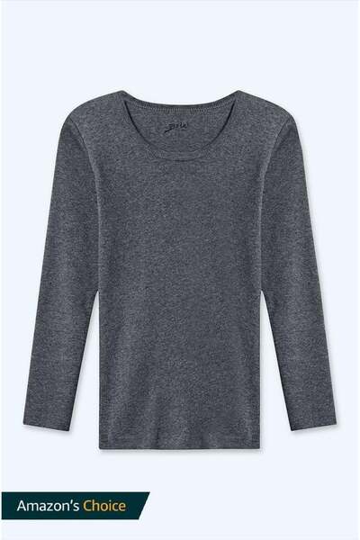 Brix Mânecă lungă pentru fetiță tricou Culoare gri