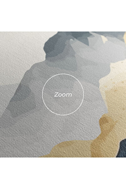 Arthub Canvas Painting, Bedroom And Living Room, Landscapes, Gold Grey Mountain