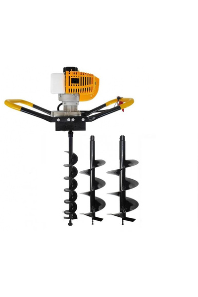 DDT Motor drill / earth drill Mustang 4 HP, 8000 Rpm + Drill bits 150/200/250 mm