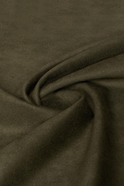 Kumaş Deposu Scuba Suede Khaki Color Knitted Fabric