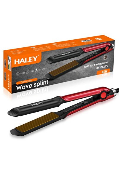 HALEY HY-3006 Wave Splint hair straightener, 45W, 4 temperature settings, fast heating, 2 in 1