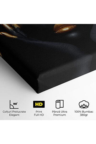 Arthub Canvas Painting, Bedroom And Living Room, Women, Fingertips Gold Makeup