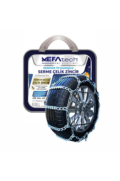 MEFATECH Merdiven Tip Mahmuzlu Serme Çelik Araç Kar Patinaj Zinciri 235 x 65 x r16 / 6 mm