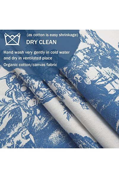 Generic Blue 72-inch Floral Table Runner (Light Blue & Cream) - XTMYI