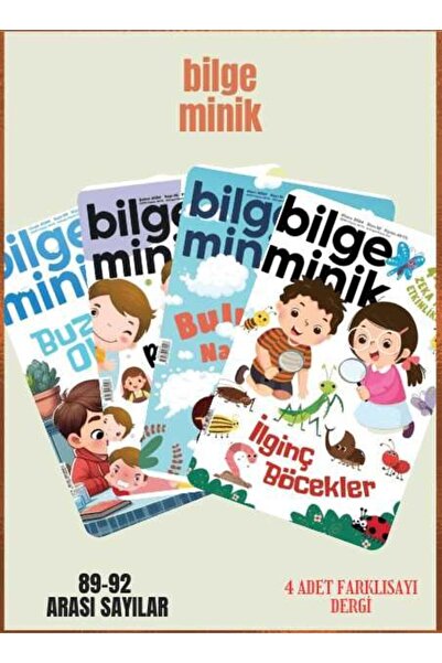 Bilge Minik Dergisi Bilge Minik 4 Adet Dergi (89-90-91-92 Sayılar)