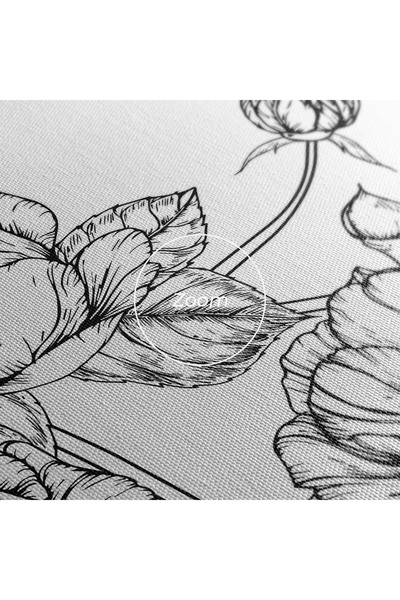 Arthub Canvas Painting, Bedroom And Living Room, Flowers, Big Roses Line