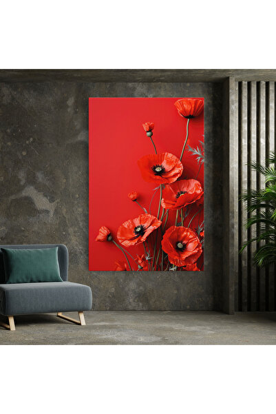 Arthub Canvas Painting, Bedroom And Living Room, Flowers, Poppies On The Table