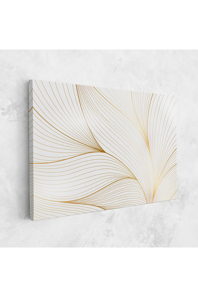 Arthub Canvas Painting, Bedroom And Living Room, Abstract, Gold Wave