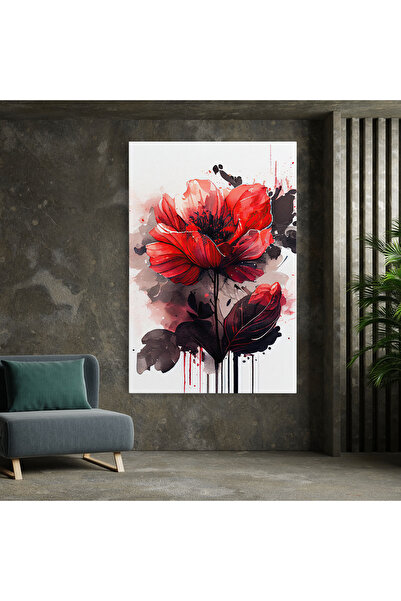 Arthub Canvas Painting, Bedroom And Living Room, Flowers, Watercolor Poppy