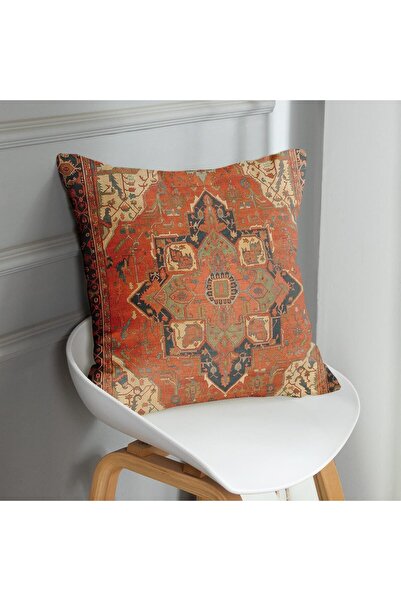 Generic San Worm 4-Pack Decorative Pillow Covers 18×18 in Vintage Turkish Kilim Design, Polyester Blend