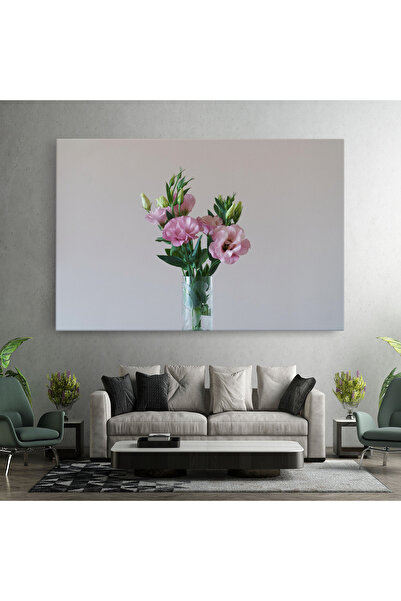 Arthub Canvas Painting, Bedroom And Living Room, Flowers, Pretty Pink Flower Vase