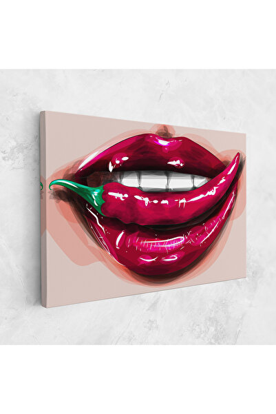 Arthub Canvas Painting, Bedroom And Living Room, Women, Chilli Lips