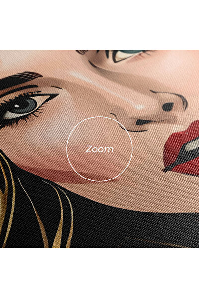 Arthub Canvas Painting, Bedroom And Living Room, Modern, Red Pop Lips