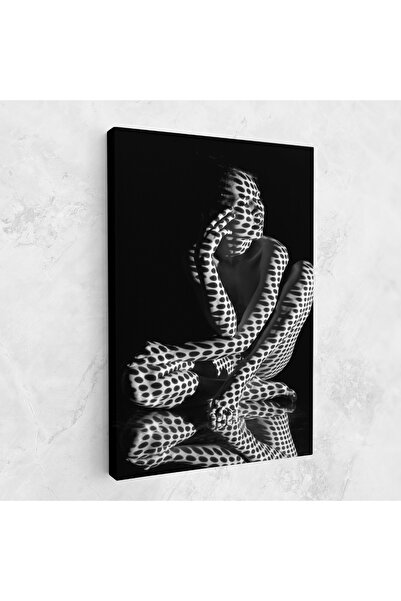Arthub Tablou Canvas, Dormitor Si Living, Femei, Black White Pattern Woman