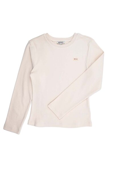 Ozmoz By Mukadder Özden Organic Beige Winter Girls' Thin Sweatshirt