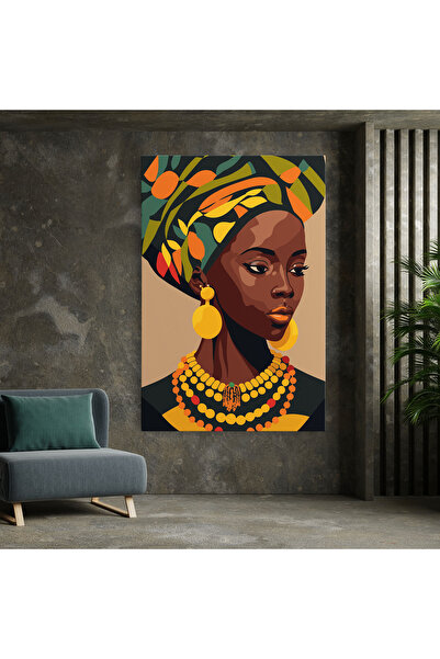 Arthub Canvas Painting, Bedroom And Living Room, Women, African Earrings