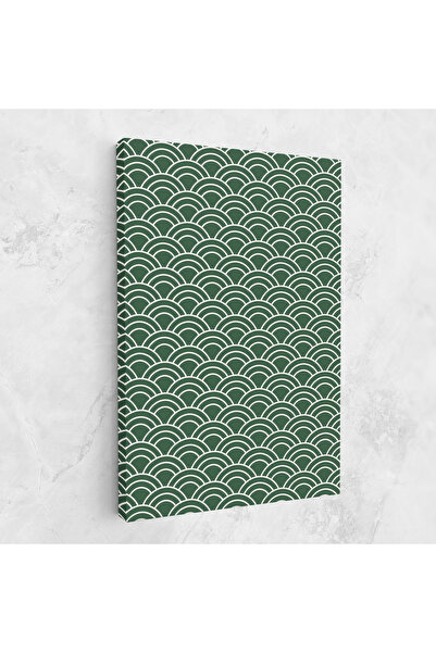 Arthub Canvas Painting, Bedroom And Living Room, Abstract, Green Semi Circle