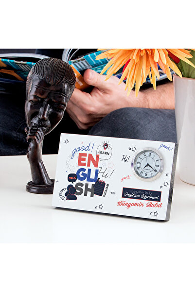 Hediyesepeti English Teacher Gift Message Written Clock Frame