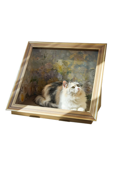 KidLe لوحة خدش القطط المرسومة بالزيت، سرير خدش القطط، منزل ألعاب القطط للديكو...