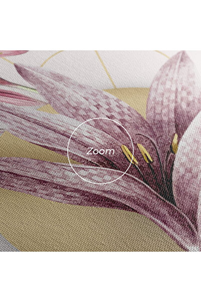 Arthub Canvas Painting, Bedroom And Living Room, Flowers, Purple Gold Lily