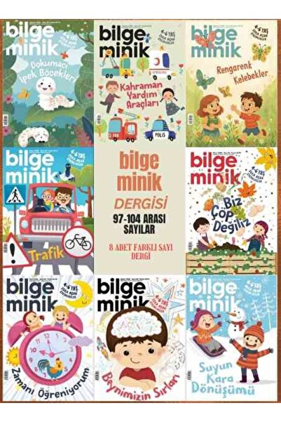 Bilge Minik Dergisi Bilge Minik 8 Adet Dergi (97-98-99-100-101-102-103-104. Sayılar)