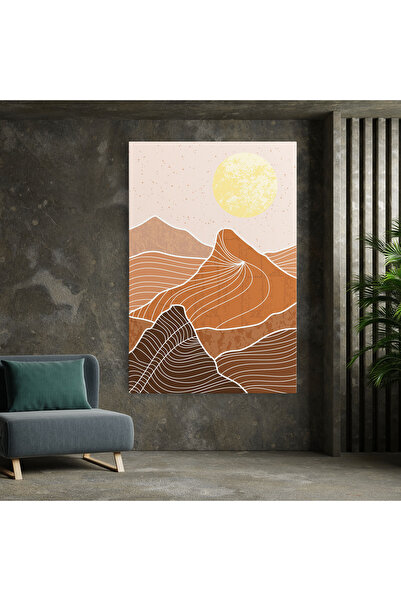 Arthub Canvas Painting, Bedroom And Living Room, Landscapes, Orange Mountain