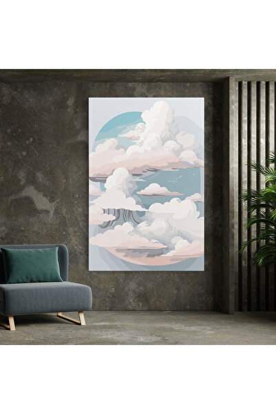 Arthub Canvas Painting, Bedroom And Living Room, Landscapes, Cloud White Art