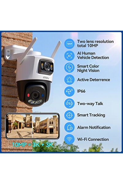 Imou 3K Outdoor Camera 10MP Security Camera 3K& 3K Wireless Camera, Dual-Lens Camera Outdoor