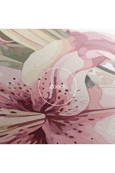 Arthub Canvas Painting, Bedroom And Living Room, Flowers, Light Pink Lily Art