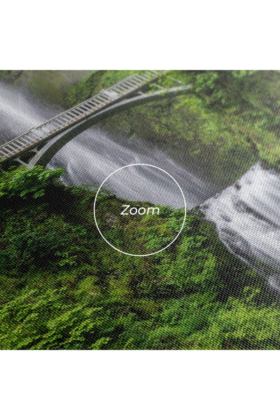 Arthub Canvas Painting, Bedroom And Living Room, Landscapes, Green Leaves Bridge View