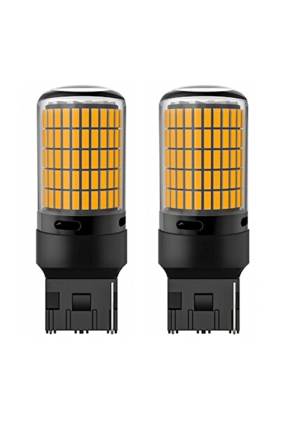 LOONATIQ Set de 2 becuri LED de semnalizare T20 W21W WY21W, CANBUS, nepolare, monofazate, 144 SMD -