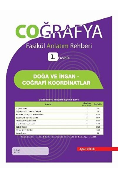 Eksen Yayıncılık Üniversite hazırlık TYT Coğrafya Fasikül Anlatım Rehberi (7 ...