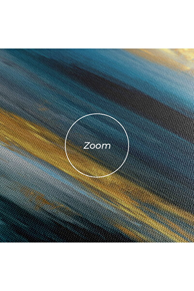 Arthub Tablou Canvas, Dormitor Si Living, Abstracte, Golden Black Blue Art