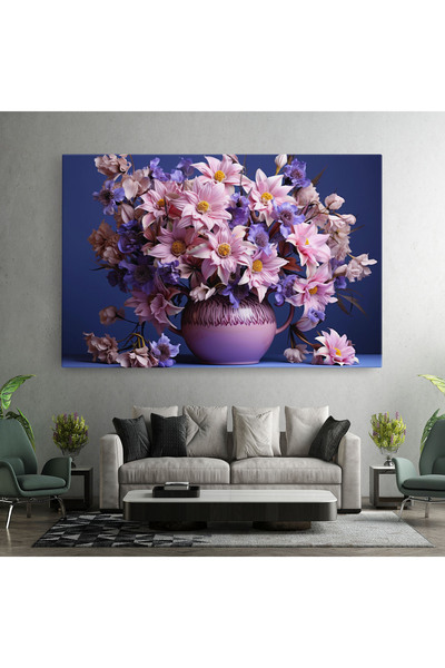 Arthub Canvas Painting, Bedroom And Living Room, Flowers, Purple Vase Flowers
