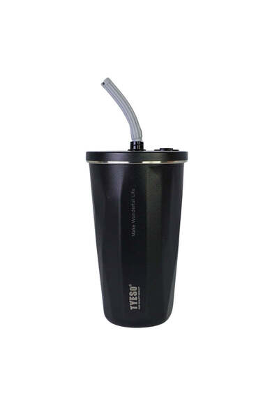 SAFECARE Cup with Straw, 500 ml, Black