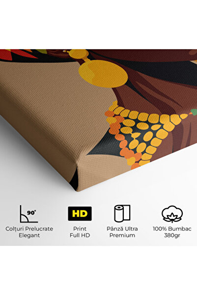 Arthub Canvas Painting, Bedroom And Living Room, Women, African Earrings