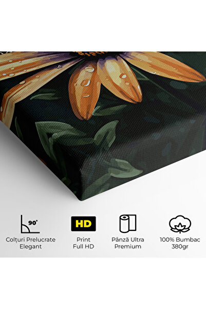 Arthub Canvas Painting, Bedroom And Living Room, Flowers, Orange Pretty Daisy